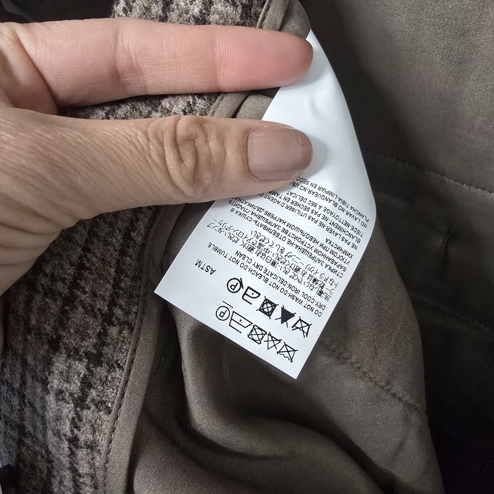 Michael Kors Collection Made in Italy Pure Virgin Wool Plaid Brown Straight Leg - Picture 13 of 13